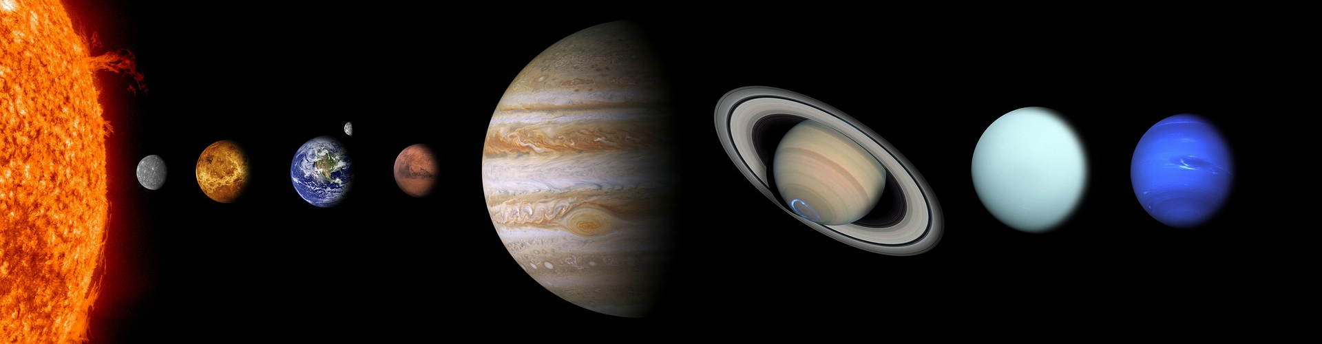 illustration of the solar , displaying all the planets in the right order